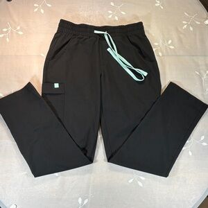 Garde Malade Canadian Medical Uniform / Scrub Woman XS black with Cyan accent